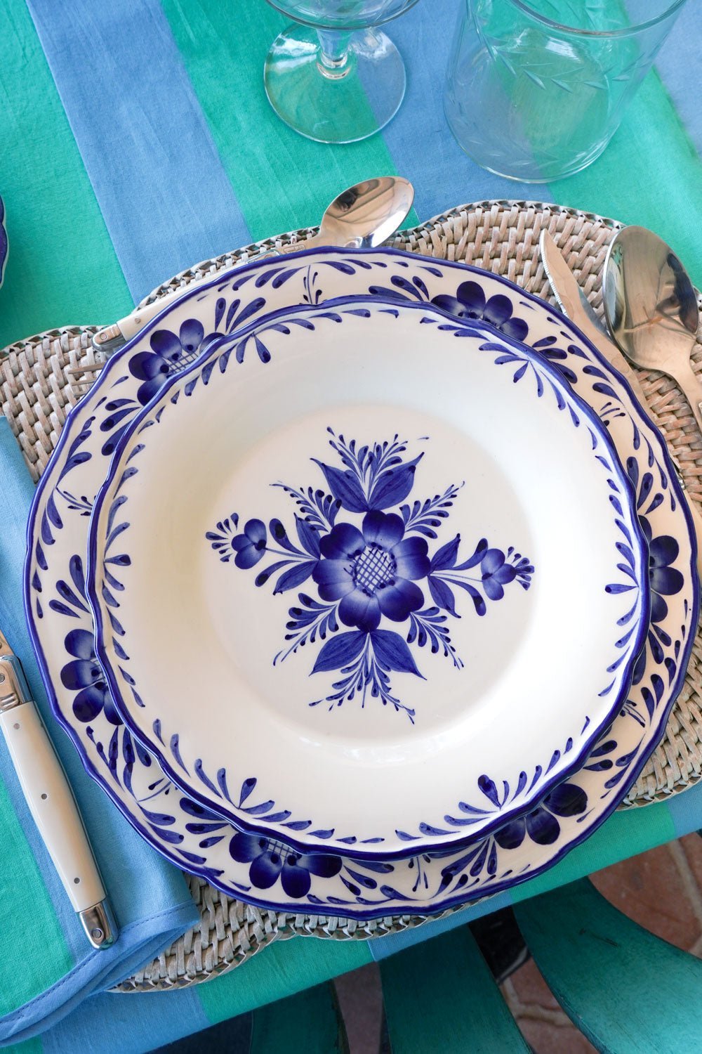 Vajilla Flores Azules