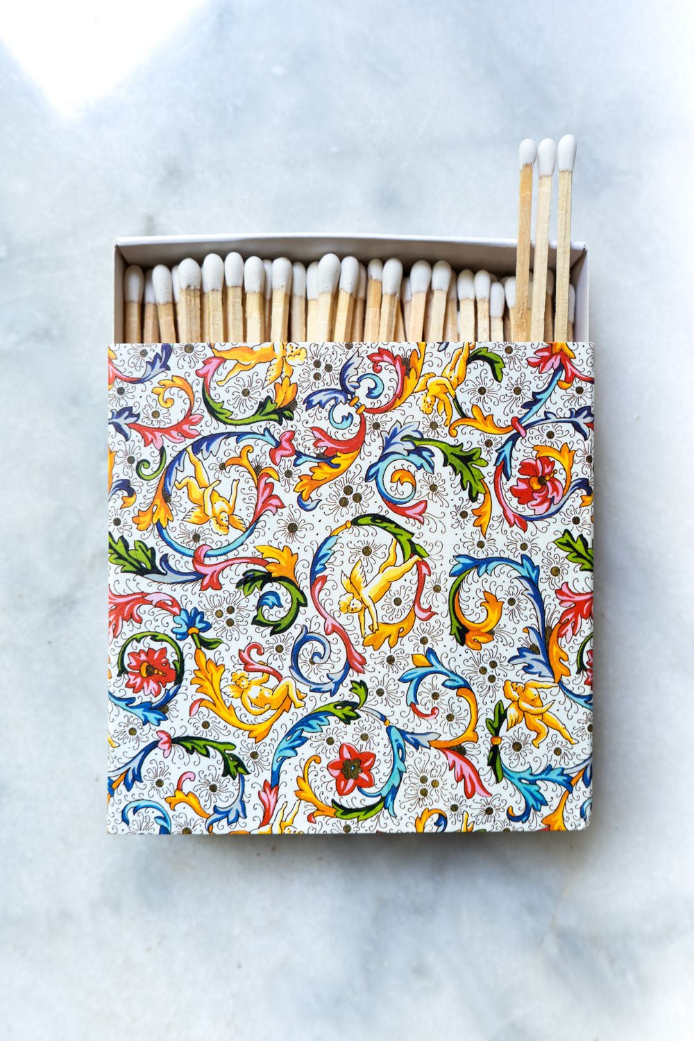 Detalle Cerillas Caja De Cerillas Con Diseño De Flores Cristina Oria