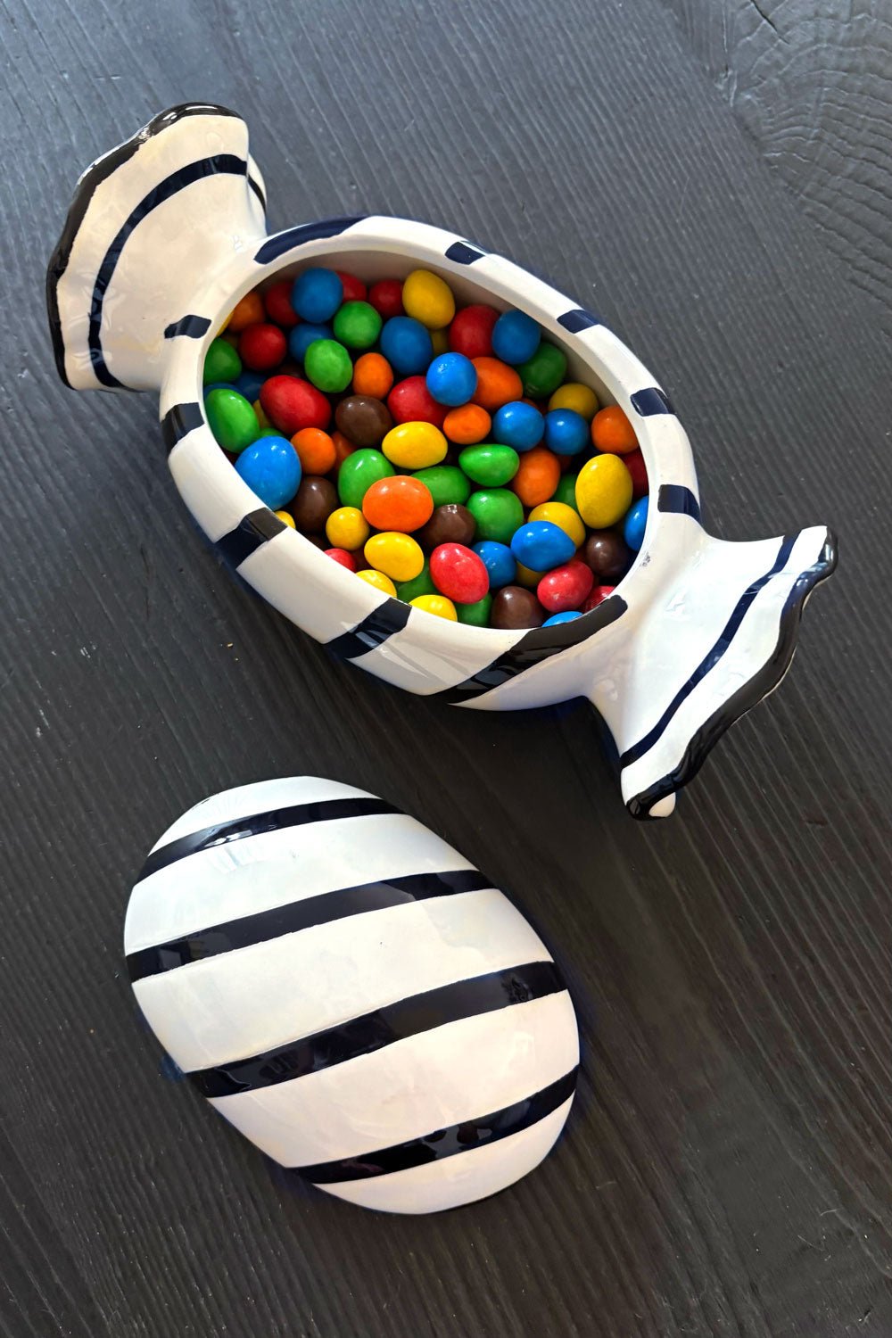Schachtel mit Schwarz-Weiß-Karamell-Design | Aufbewahrung