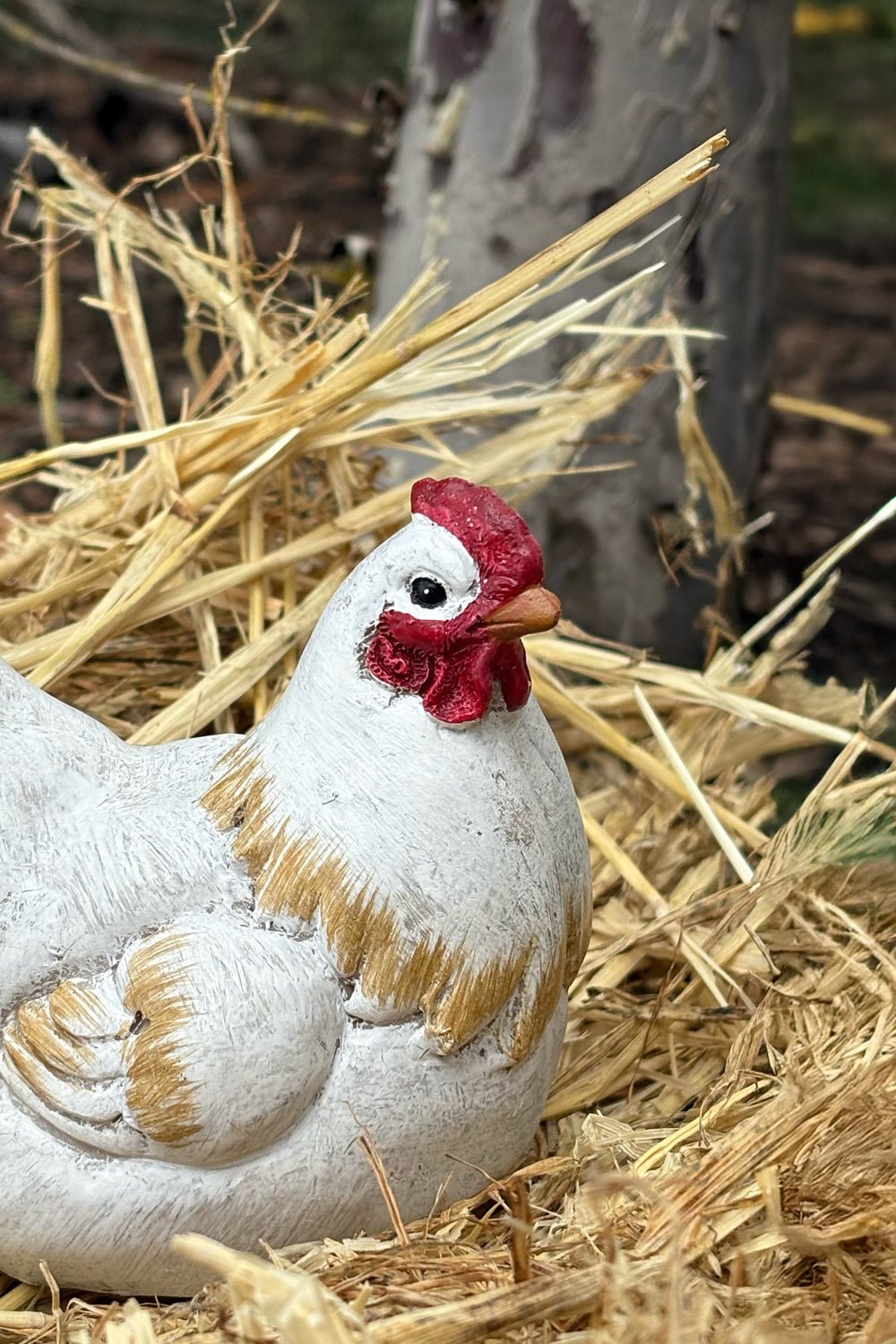 Figura Decorativa Gallina Blanca Cristina Oria