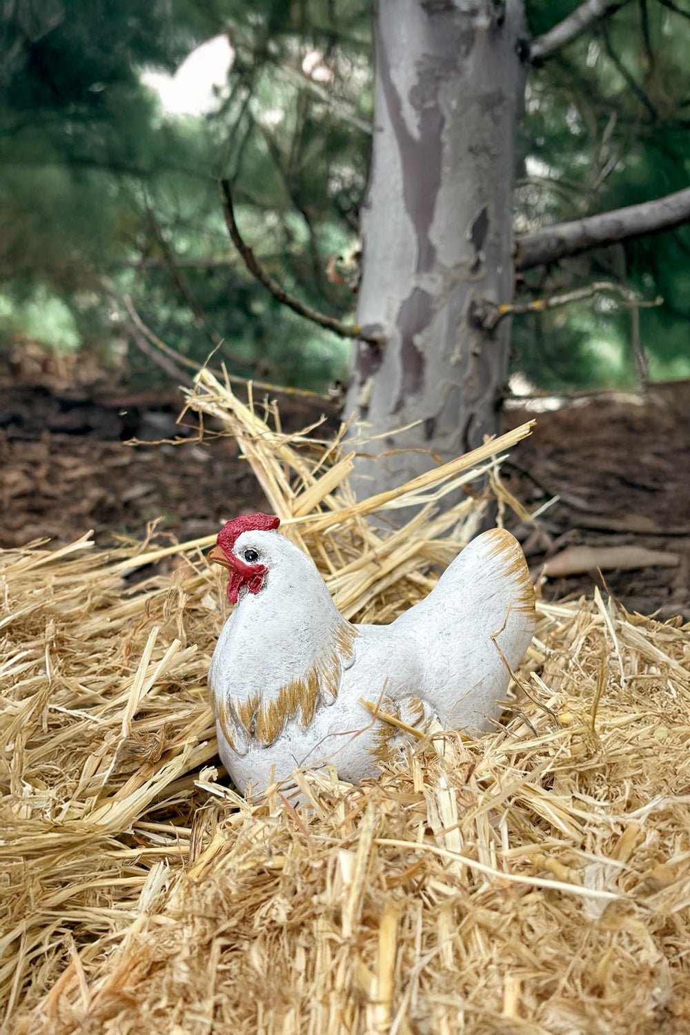 Figura Decorativa Gallina Blanca