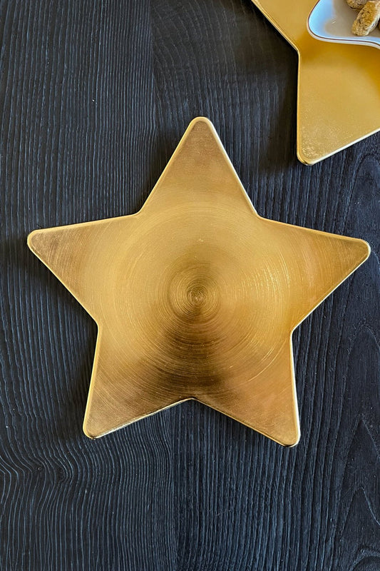 Bajoplato Dorado Con Diseño De Estrella Cristina Oria
