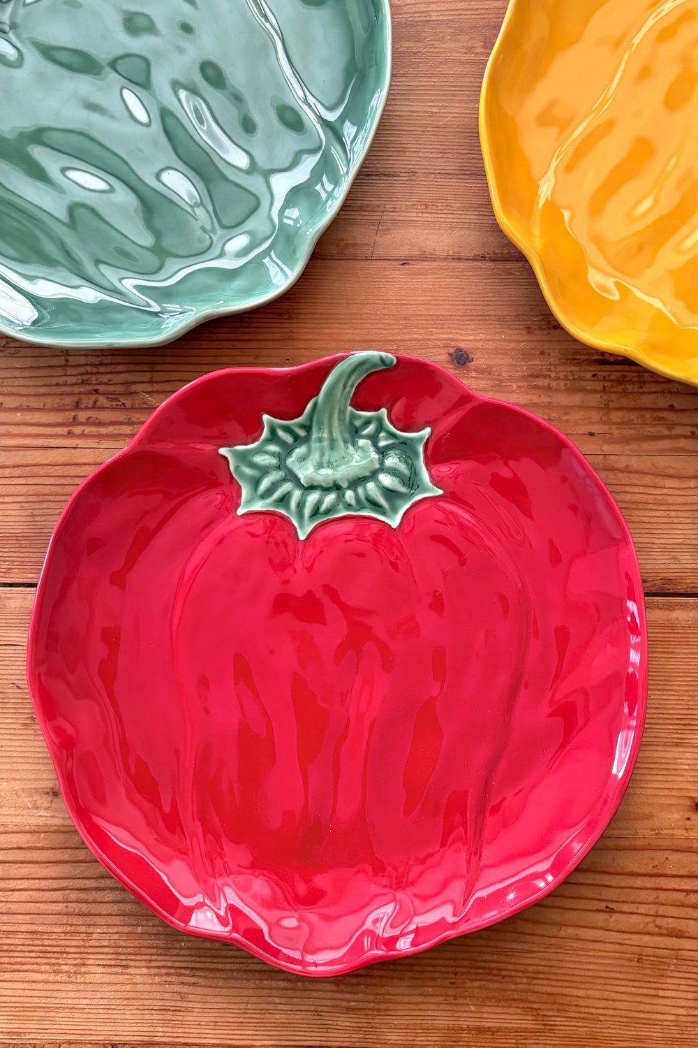Plato Diseño Pimiento Grande Rojo Cristina Oria