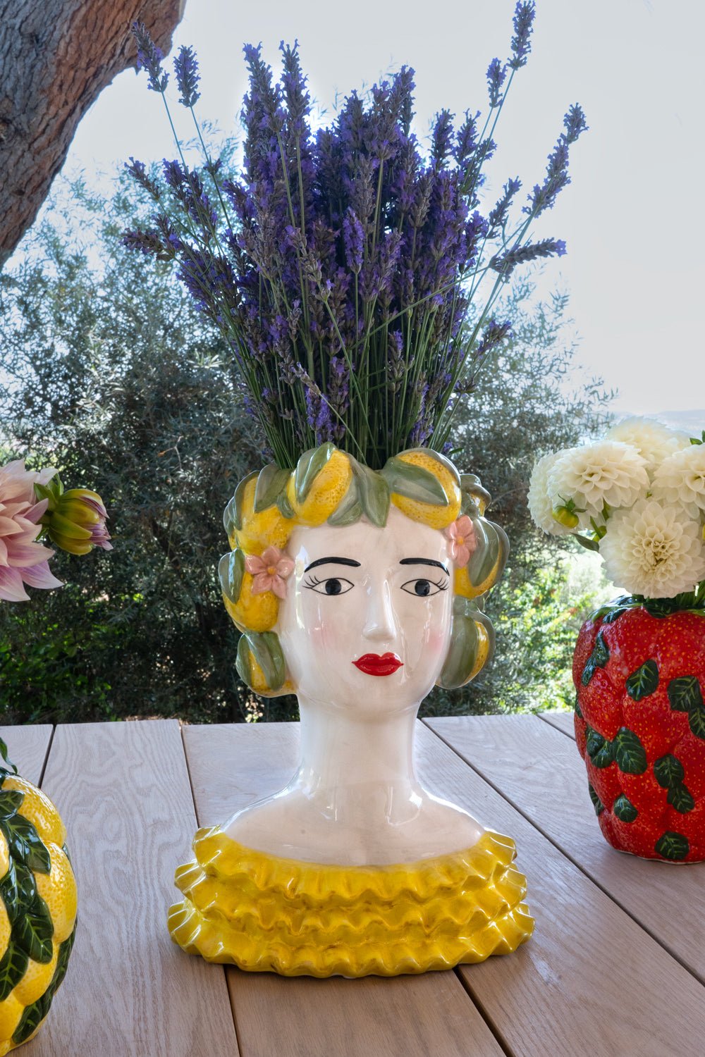 Jarrón busto cerámica mujer cristina oria