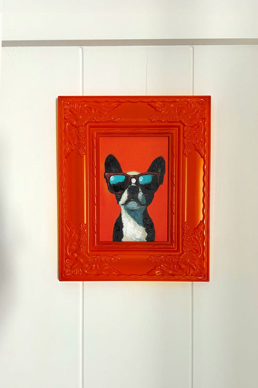 Cuadro Naranja Perro Cristina Oria