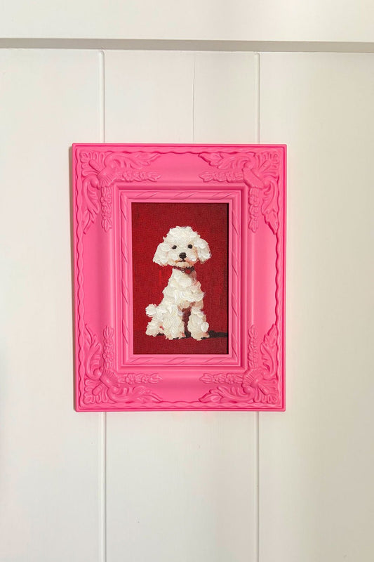 Cuadro Rosa Perro Cristina Oria