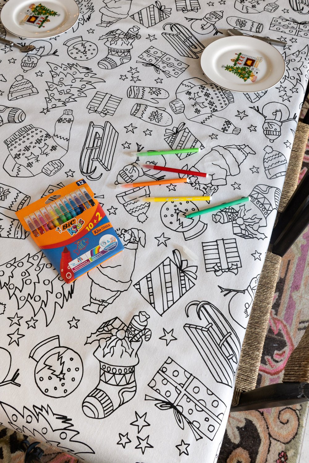 Manteles Coloreables Infantiles Con Motivos Navideños Cristina Oria