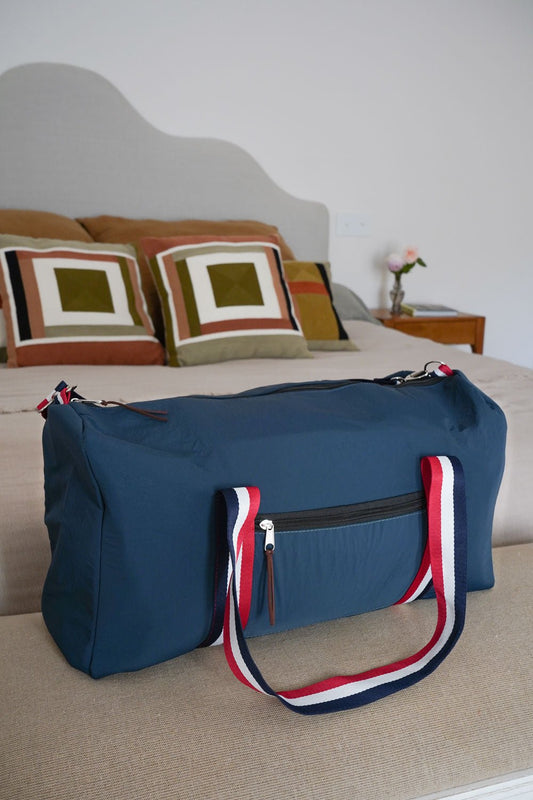 Bolsa De Viaje De Nylon Azul Cristina Oria