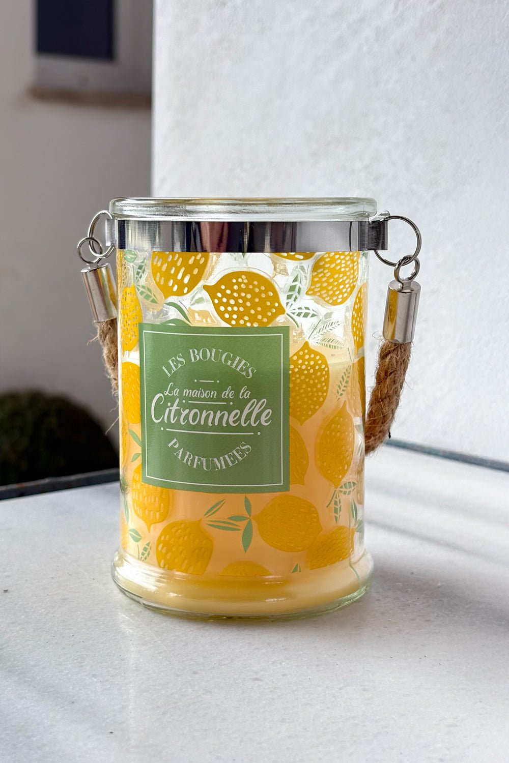 Vela Con Asa De Cuerda Y Aroma A Citronela Limones Cristina Oria
