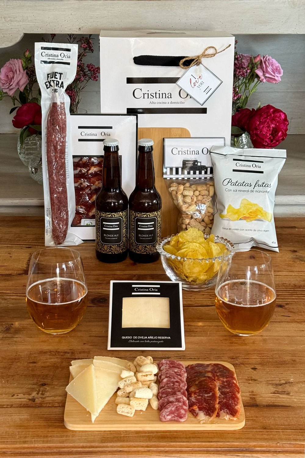 Bolsa Aperitivo & Cerveza Para Dos Personas Especial San Valentín Cristina Oria