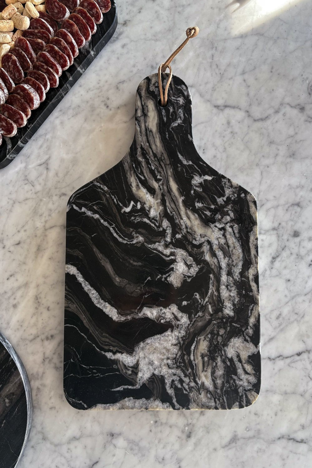 Tabla Rectangular De Mármol Negra Cristina Oria