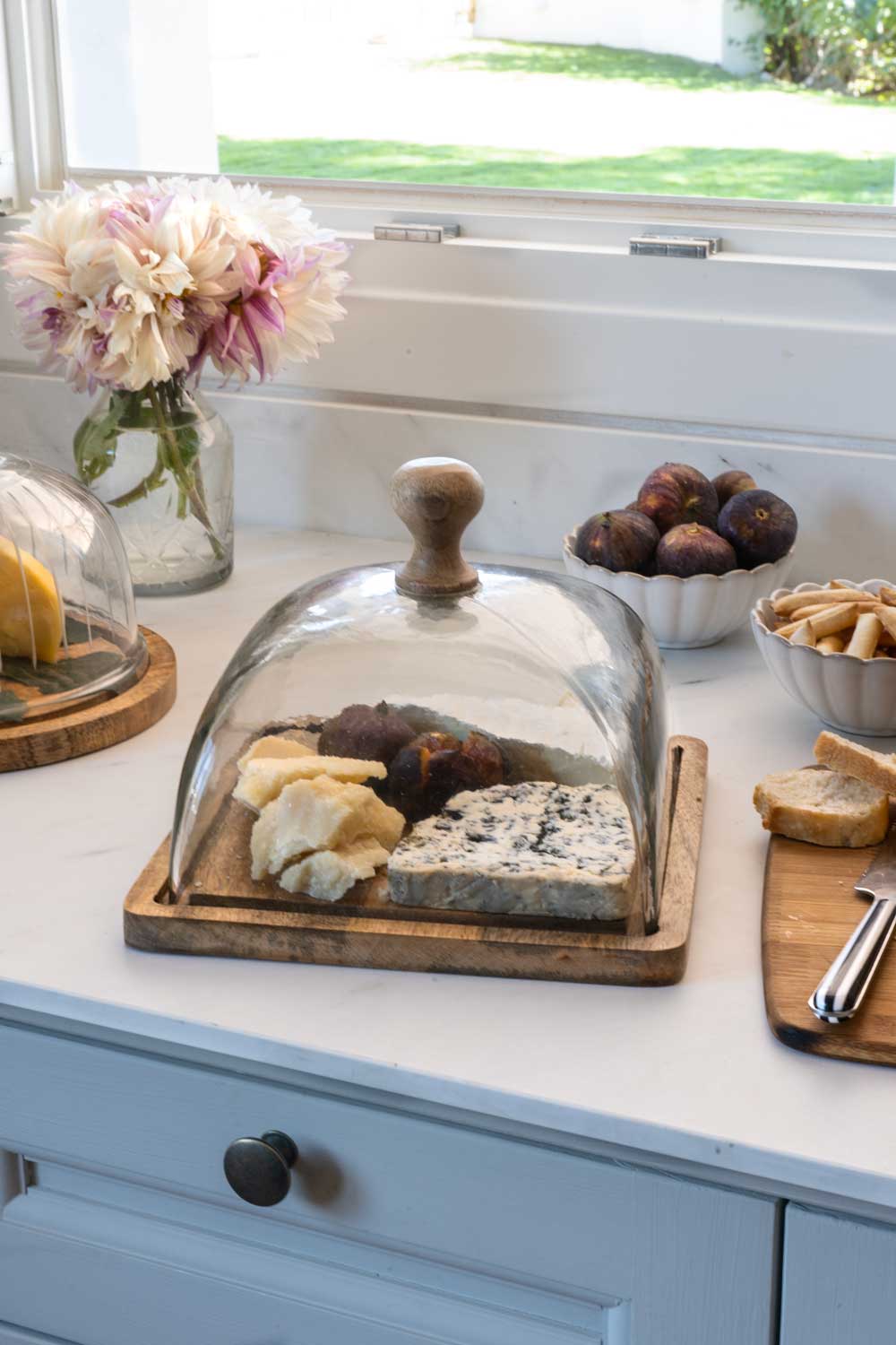 Quesera Cuadrada Con Tapa De Cristal - Cristina Oria