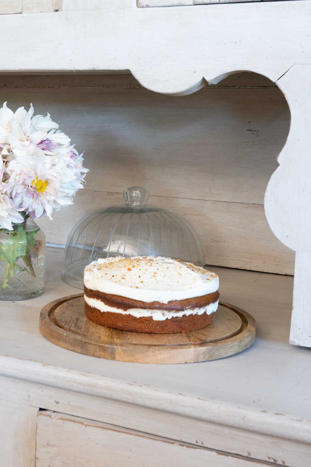 Quesera Redonda Con Tapa De Cristal Tallada Grande - Cristina Oria