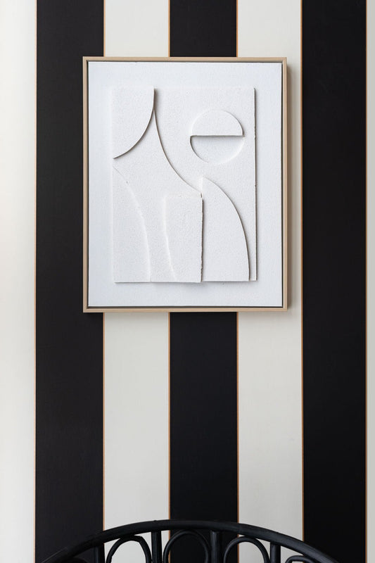 Cuadro De Lienzo Abstracto Con Efecto 3D Tres Cristina Oria