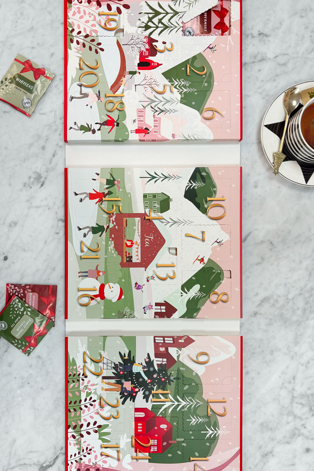 Detalle Caja Calendario De Adviento De Té Navidad Cristina Oria