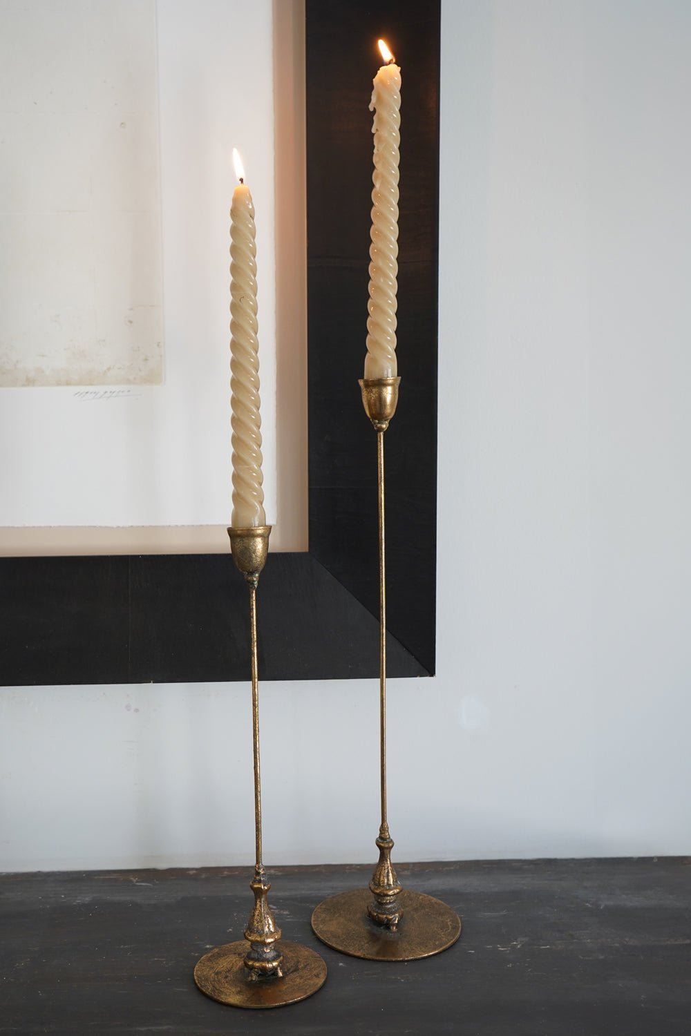 Candelabro De Metal Dorado Antique Grande Cristina Oria
