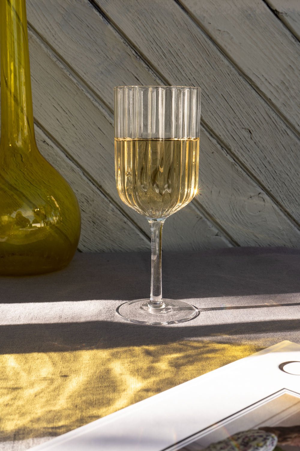 Set di 6 calici da vino in cristallo con onde
