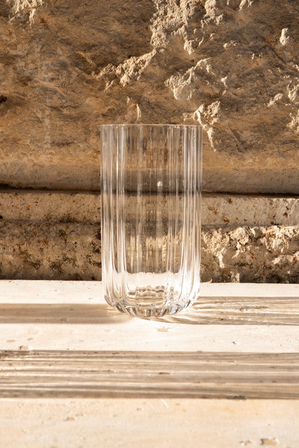 Ensemble de 6 Grands Verres en Cristal Ondulé