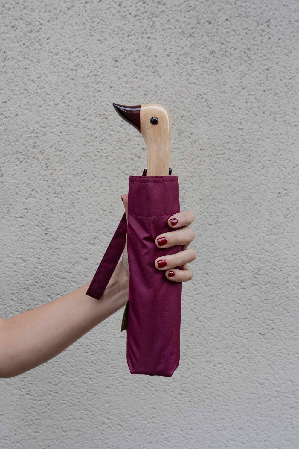 Paraguas Con Diseño Frambuesa Y Mango Con Cabeza De Pato Cristina Oria