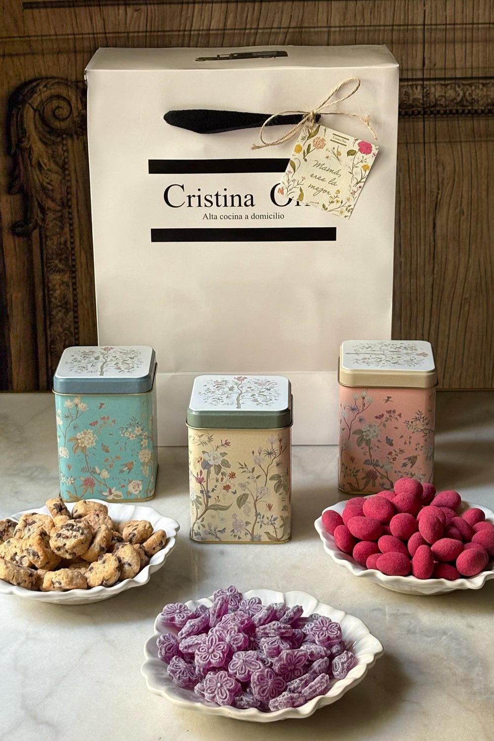 Bolsa Set De Latas Con Diseño De Flores Especial Día De La Madre Cristina Oria