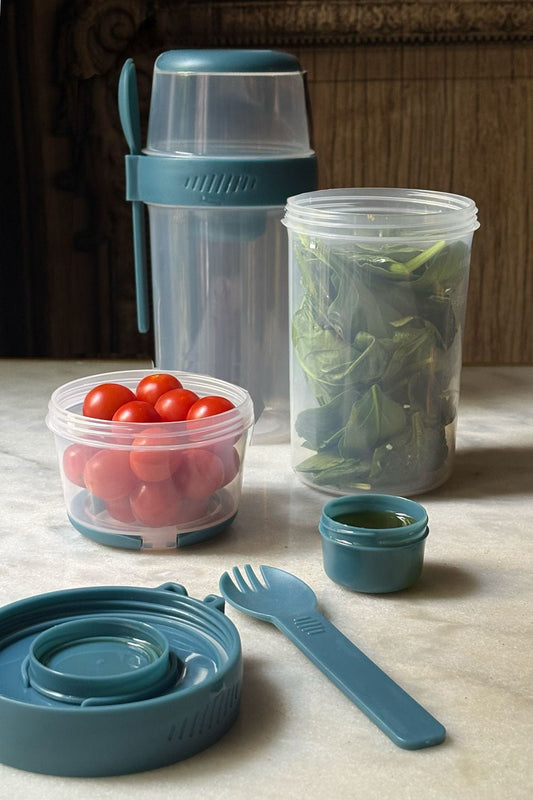 Fiambrera Con Tres Compartimentos Para Ensaladas Cristina Oria