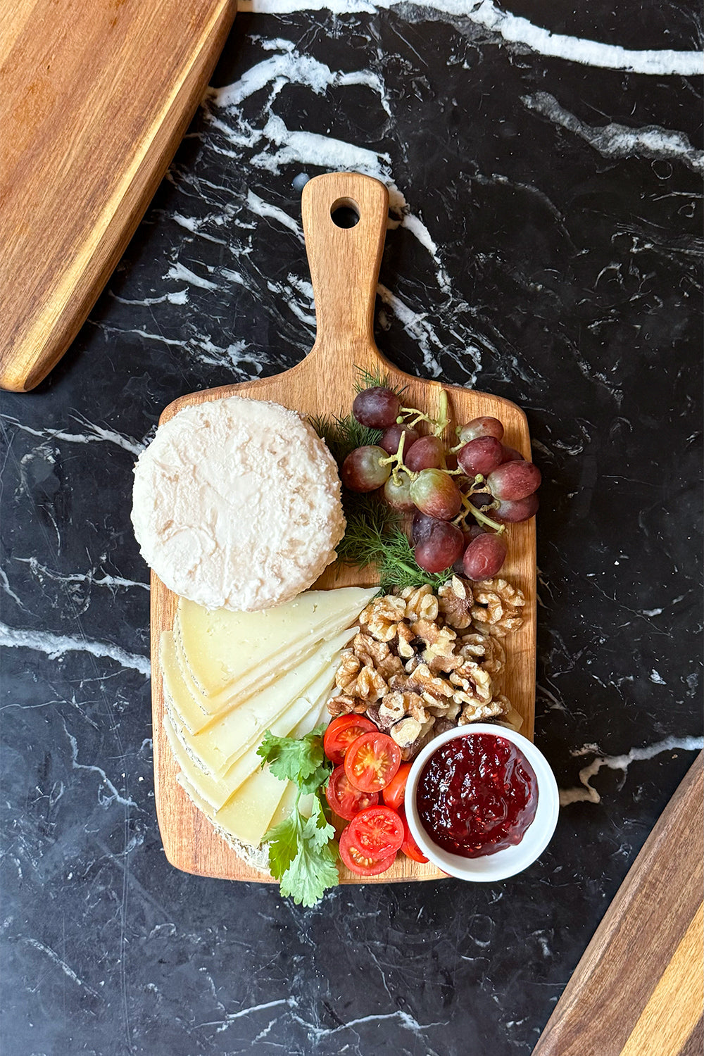 Tabla Rectangular De Madera Con Mango Pequeña Cristina Oria