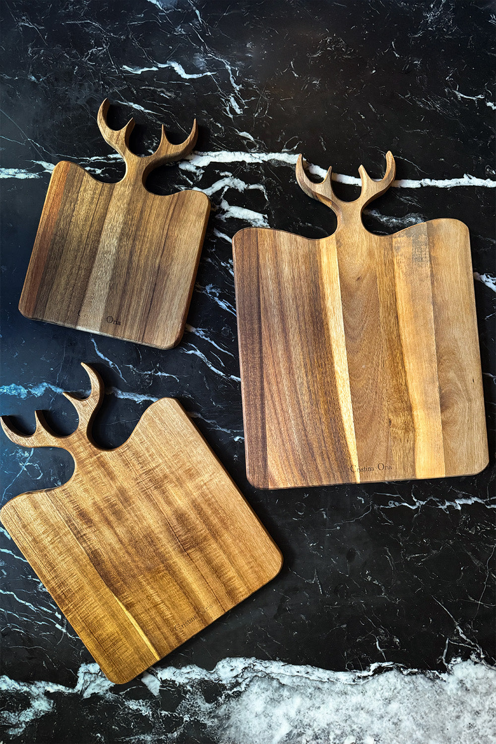 Tablas De Madera Con Diseño De Cuernos De Ciervo Cristina Oria
