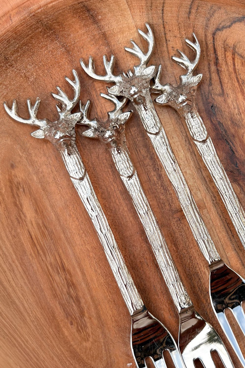 Detalle Ciervos Set De 4 Tenedores Con Diseño De Ciervo Cristina Oria