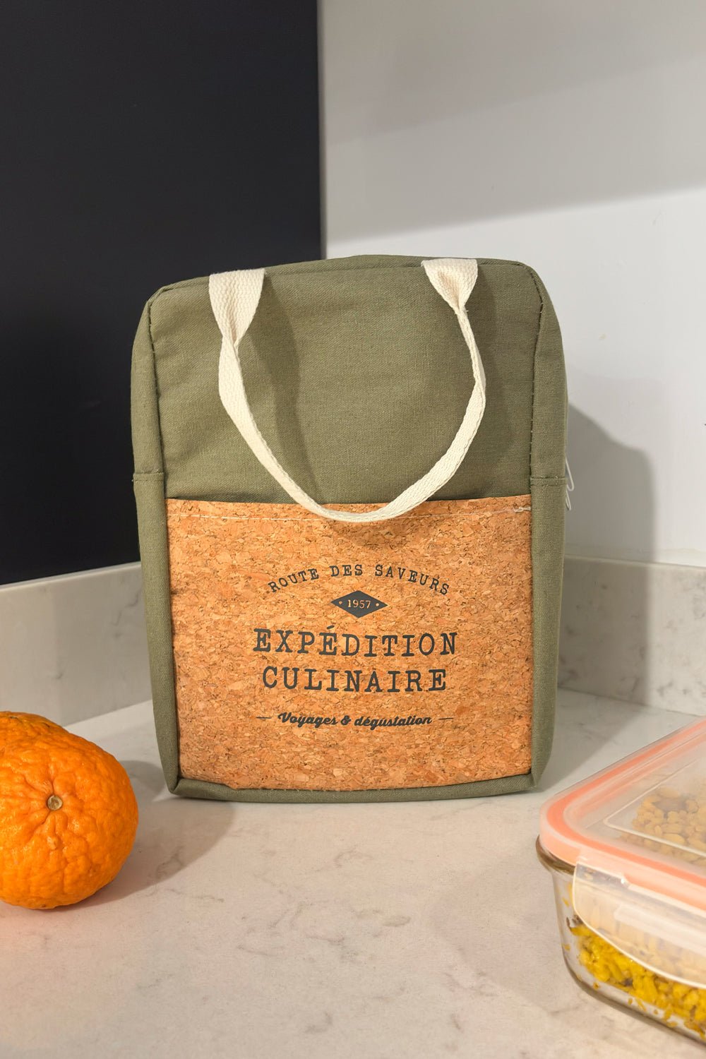 Bolsa Térmica Con Efecto Corcho Verde Cristina Oria