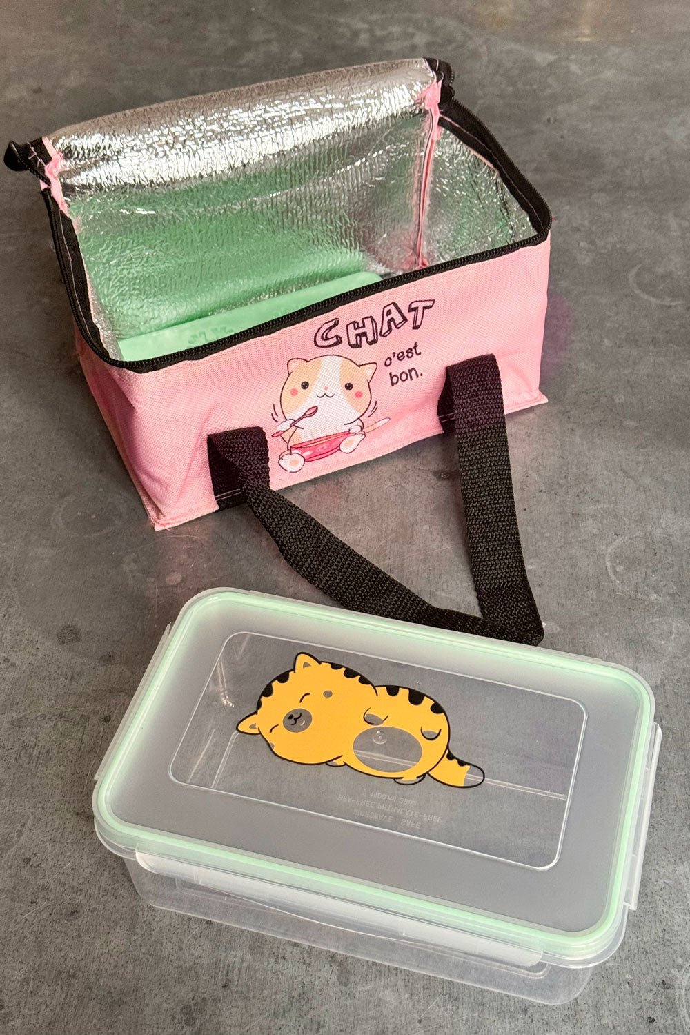 Detalle Bolsa Térmica Con Fiambrera Kawaii Rosa Cristina Oria