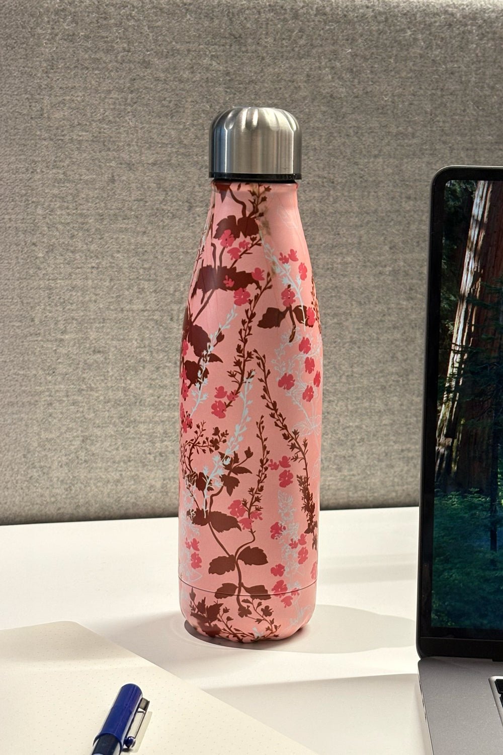 Botella Térmica Diseño Primaveral Rosa Cristina Oria