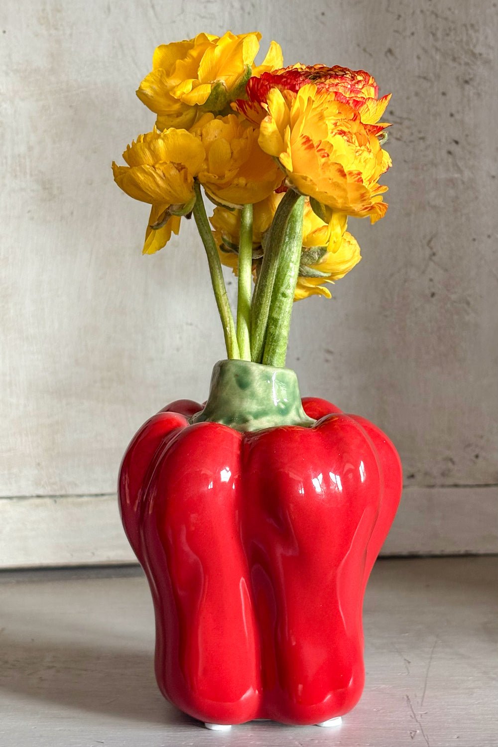Detalle Jarrón Diseño Pimiento Rojo Cristina Oria