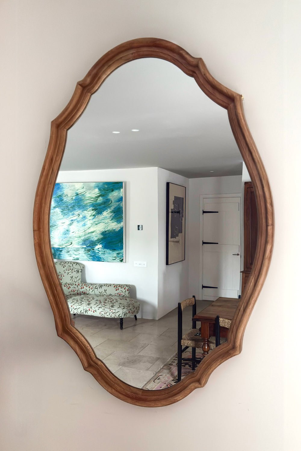 Espejo Ovalado Con Marco De Madera Cristina Oria