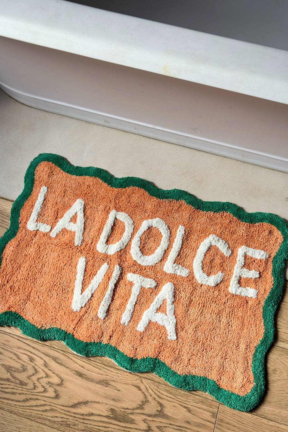 Detalle Textura Alfombra De Baño Diseño "Dolce Vita" Cristina Oria