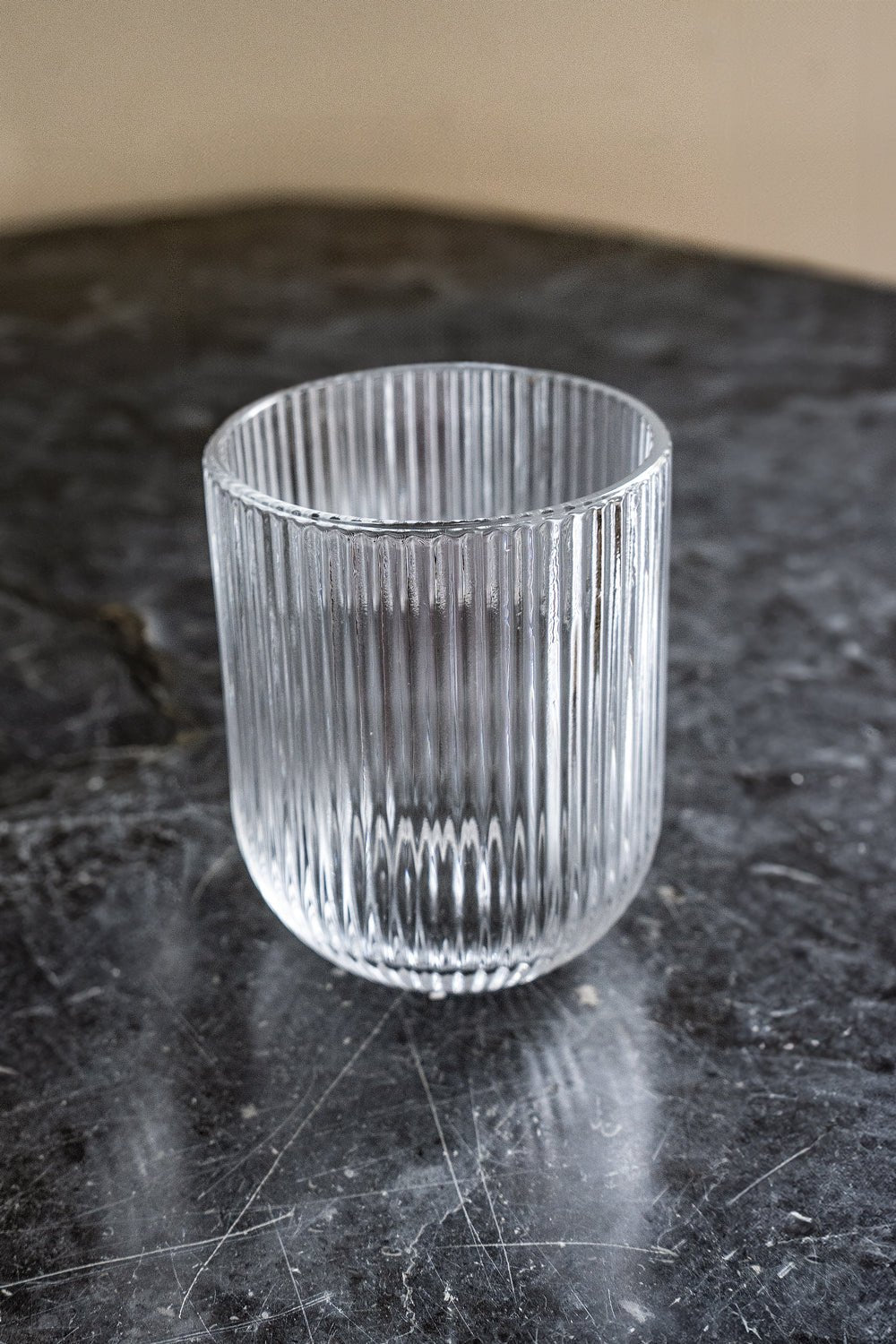 Vaso De Cristal Tallado Transparente Cristina Oria
