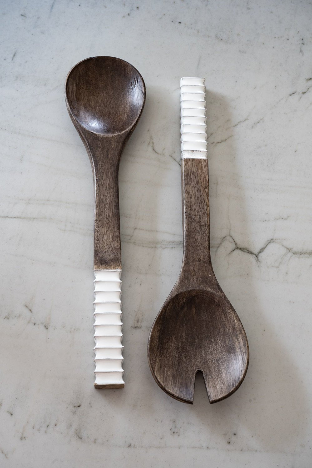 Cubiertos De Servir De Madera Marrón Oscuro Cristina Oria