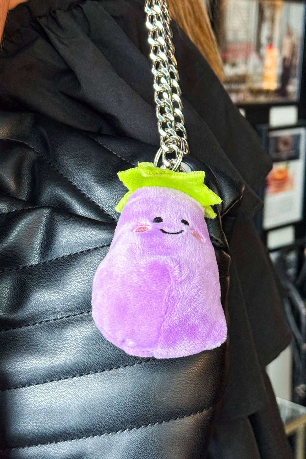 Detalle Llavero Peluches Verduras Kawaii Berenjena Cristina Oria