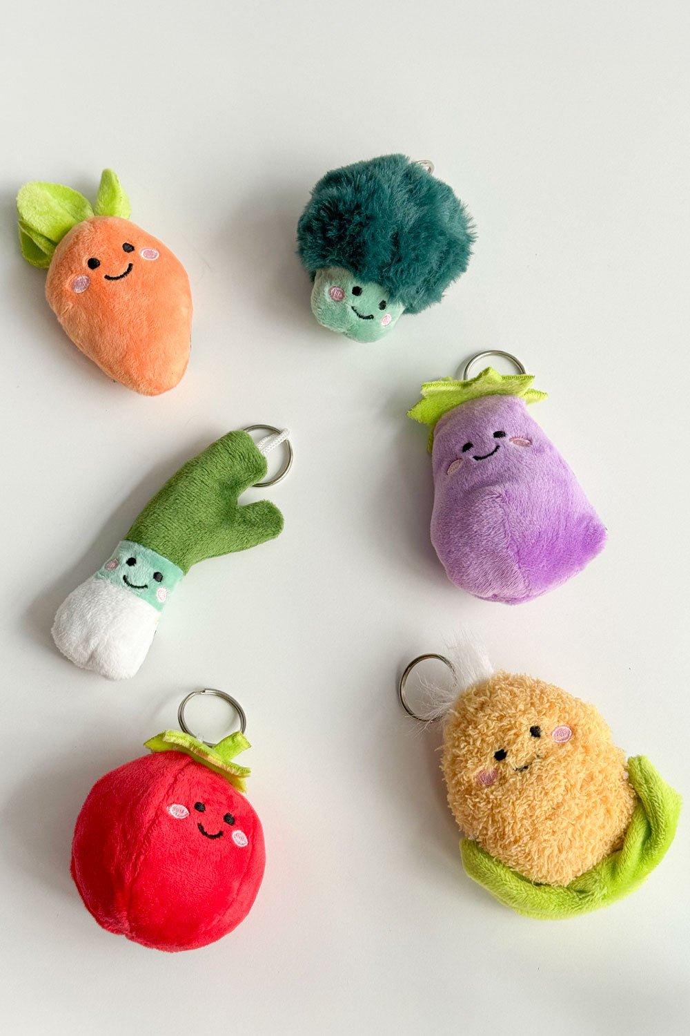 Llaveros Peluches Verduras Kawaii Cristina Oria