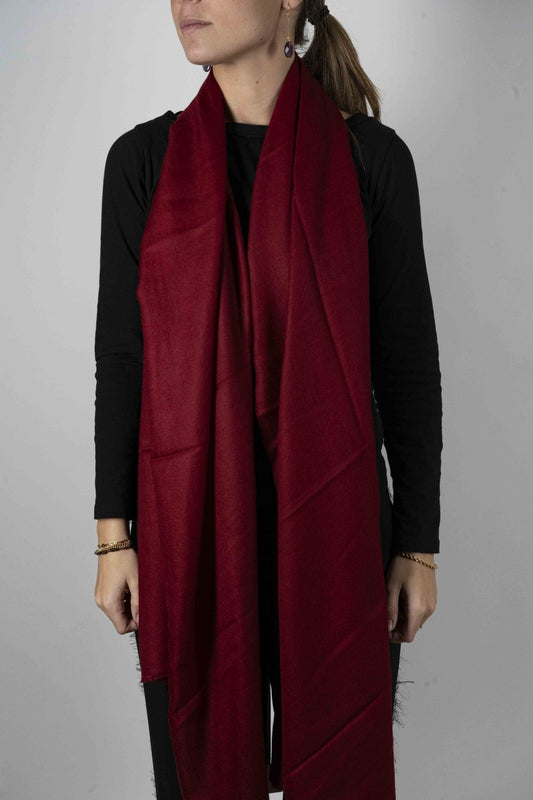 Bufanda De Cashmere Lisa Burdeos