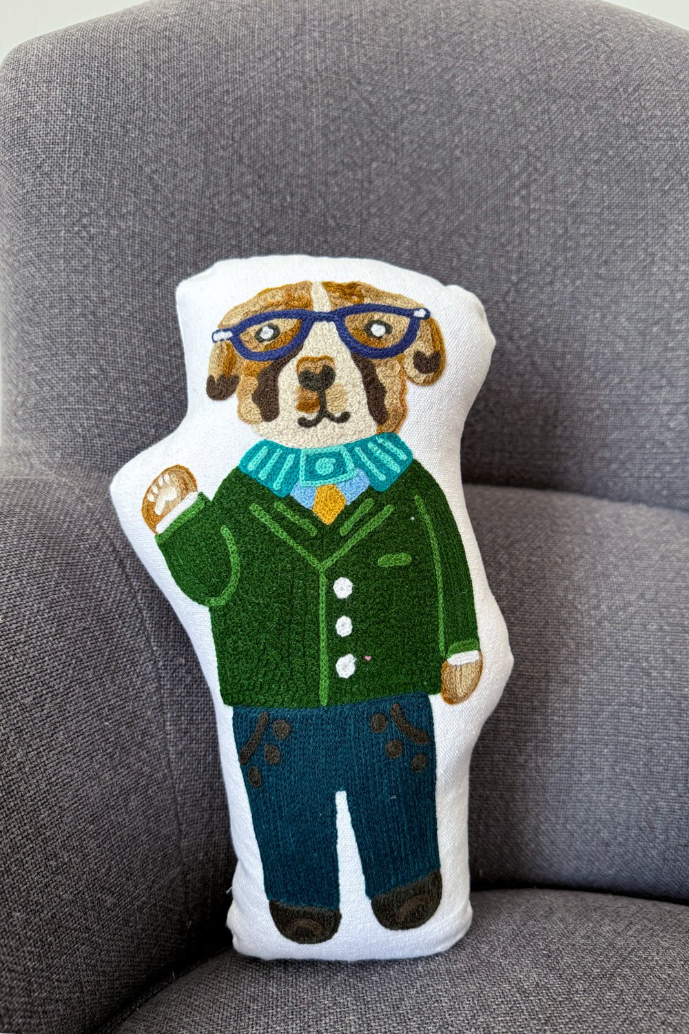 Gesticktes Kissen-Hunde-Design