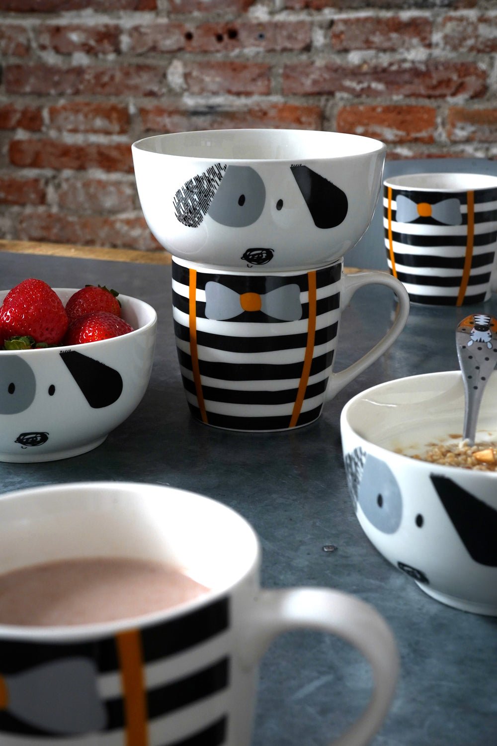 Set de Taza & Cuenco Kids con Diseño de Perrito Cristina Oria