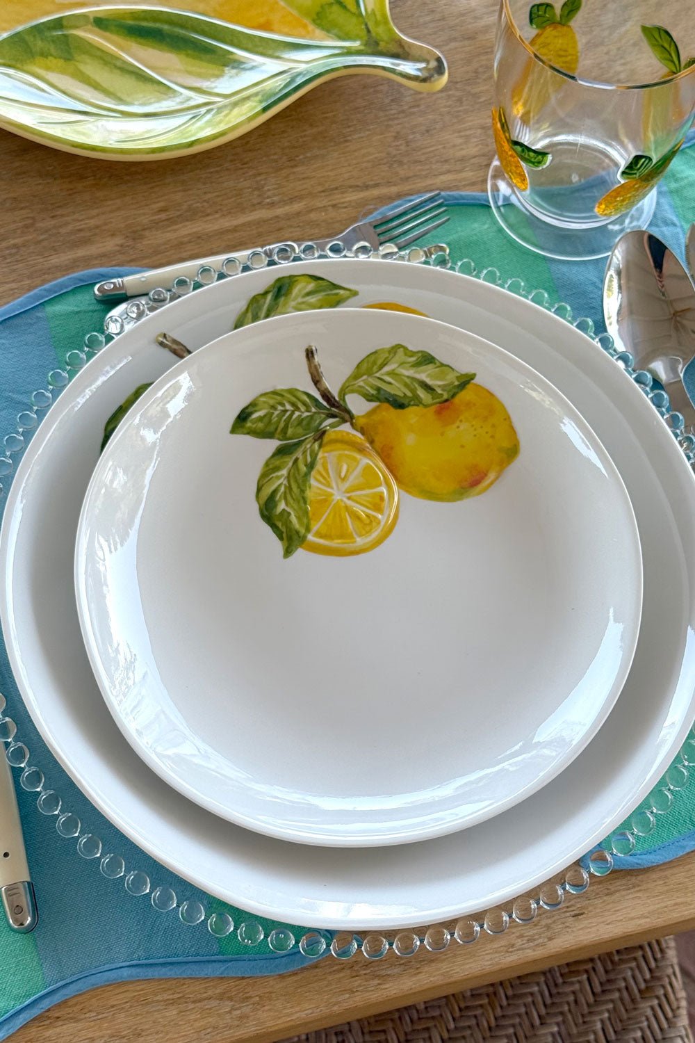 Plato De Postre De Melamina Limones Cristina Oria
