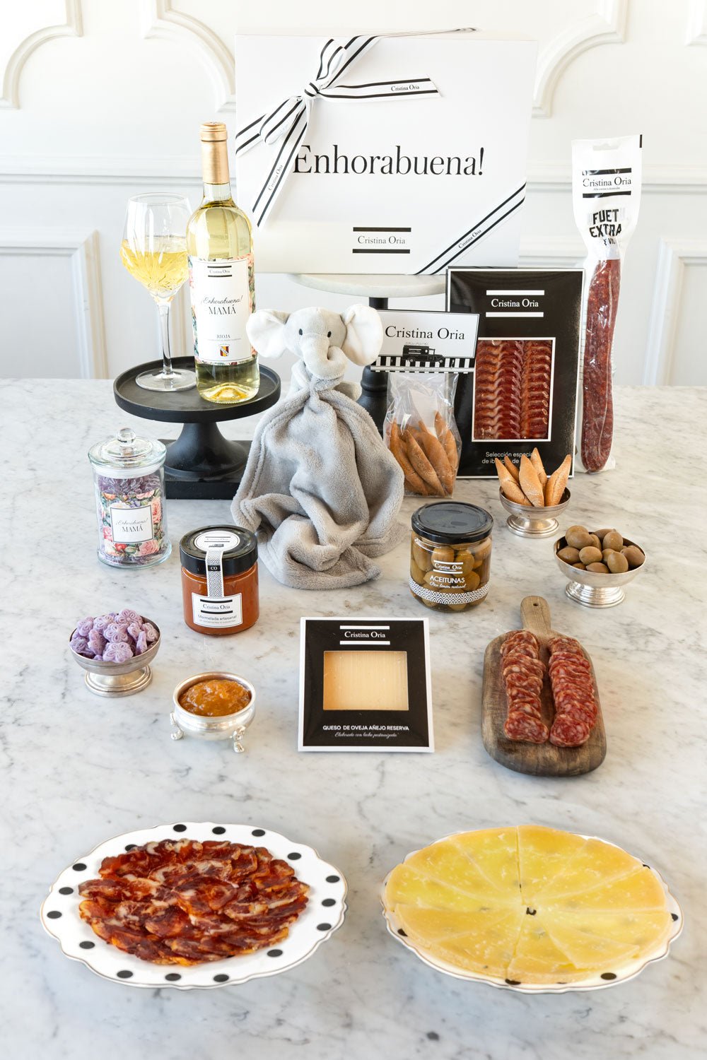 Caja Sin Gluten Recién Mamá & Doudou Elefante Cristina Oria