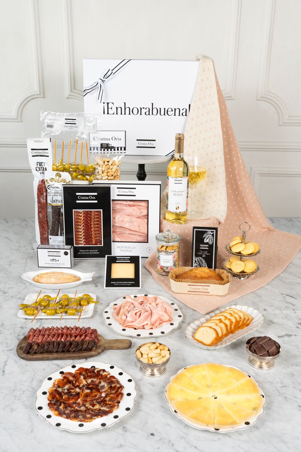 Caja Recién Mamá Homenaje Gastro & Manta Rosa Cristina Oria