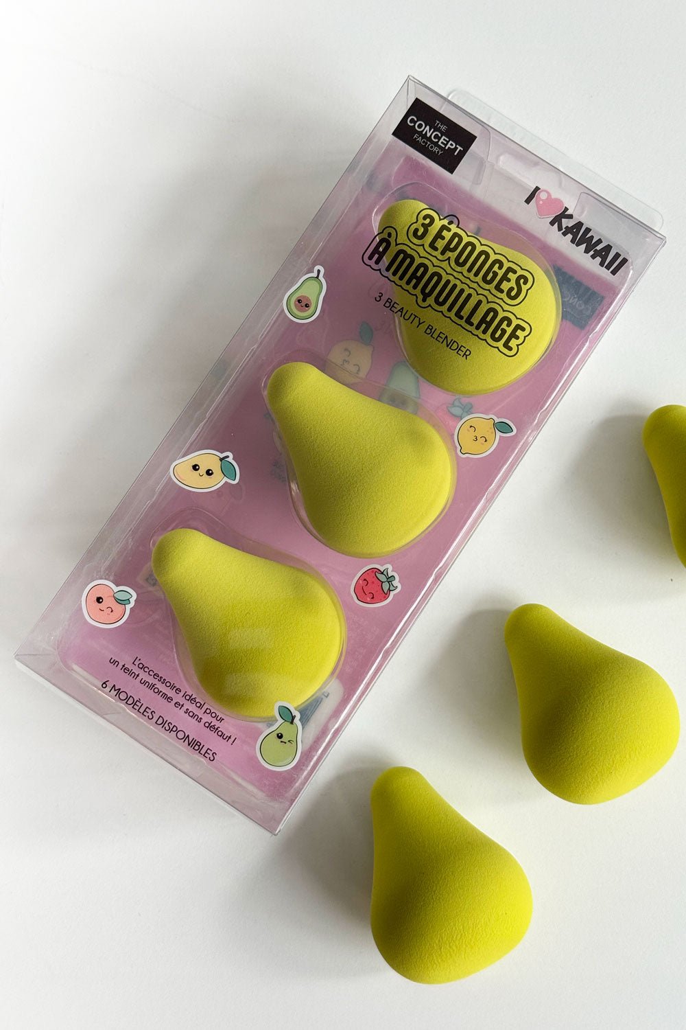 Juego De 3 Esponjas De Maquillaje Kawaii Aguacate Cristina Oria