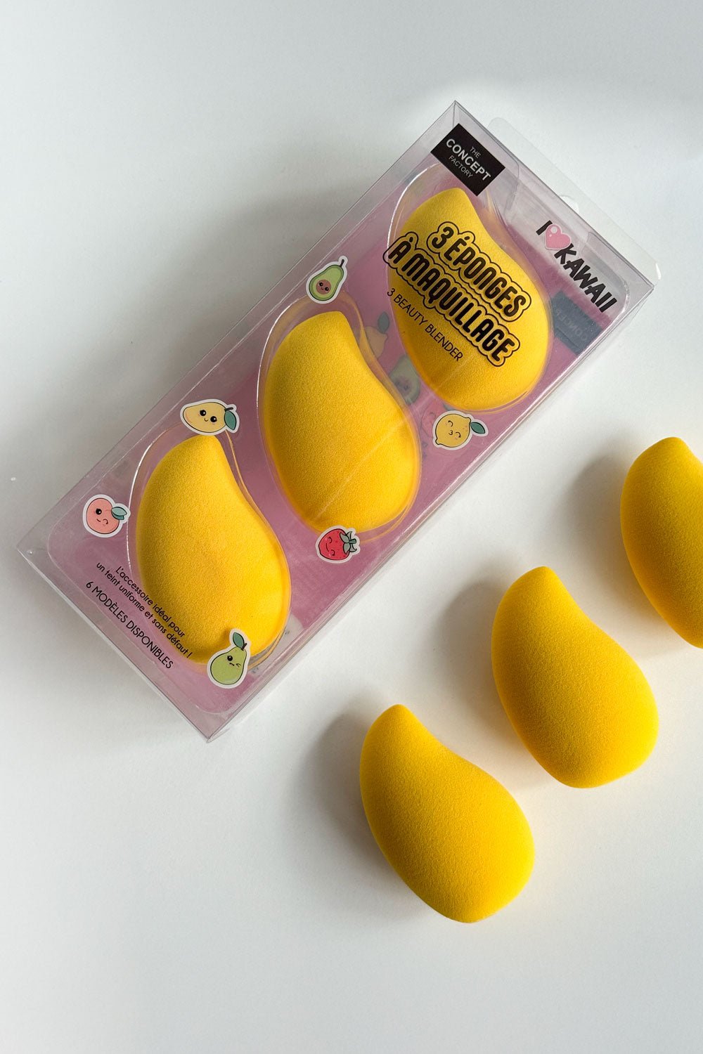 Juego De 3 Esponjas De Maquillaje Kawaii Mango Cristina Oria