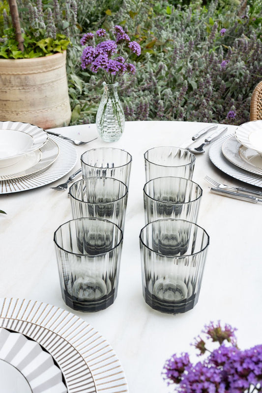 Set 6 Vasos Acrílicos Grises Cristina Oria