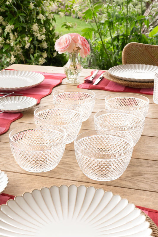 Set 6 Cuencos Acrílicos Picos Transparentes