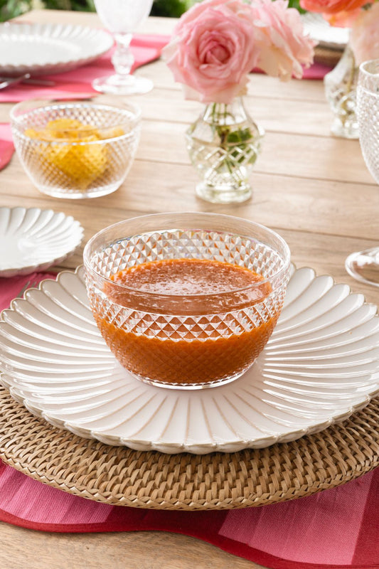 Detalle Cuenco Acrílico Picos Transparente Cristina Oria