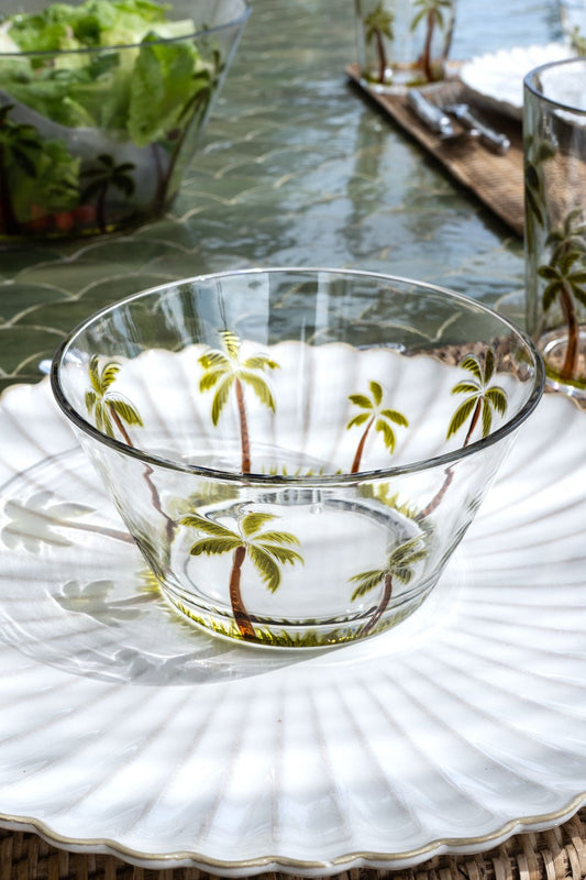 Cuenco Acrílico Diseño Palmeras Cristina Oria